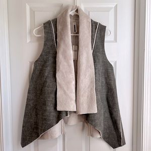 NWT Anthropologie Faux Suede and Fur Vest